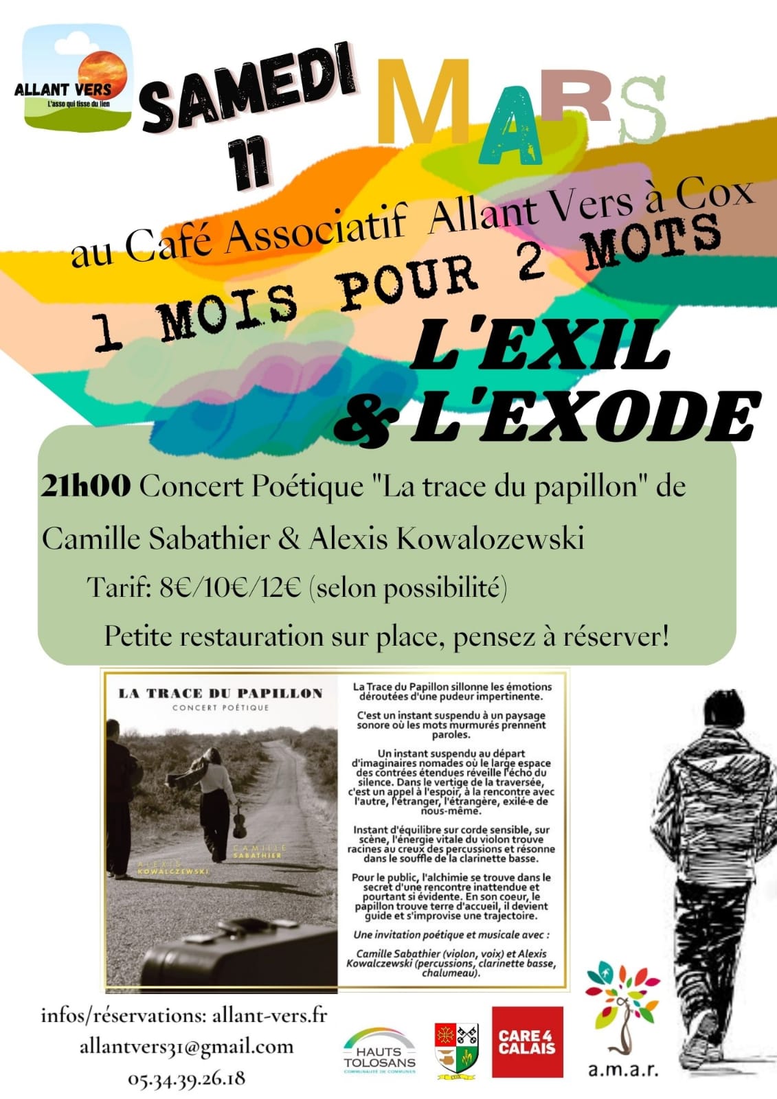 Allant Vers, Mars 2023, Concert poétique