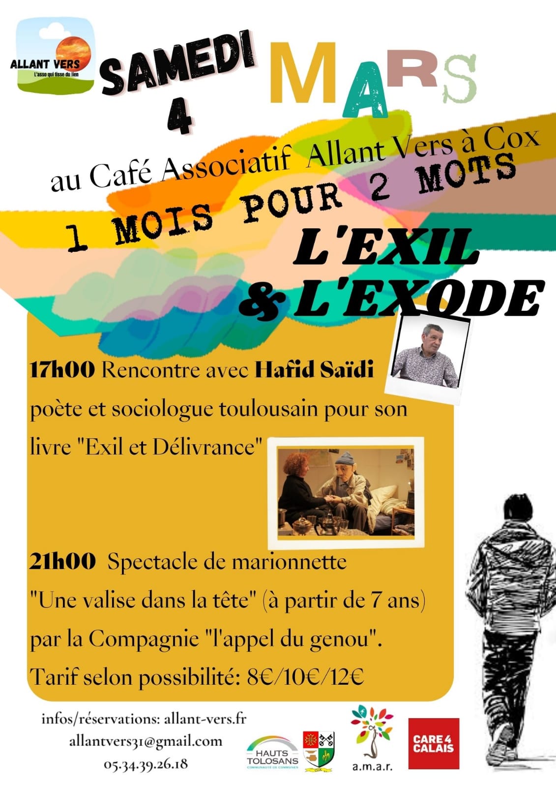 Allant Vers, Mars 2023, Rencontre avec Hafid Saidi et spectacle de Marionnette