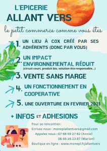 Allant Vers affiche épicerie