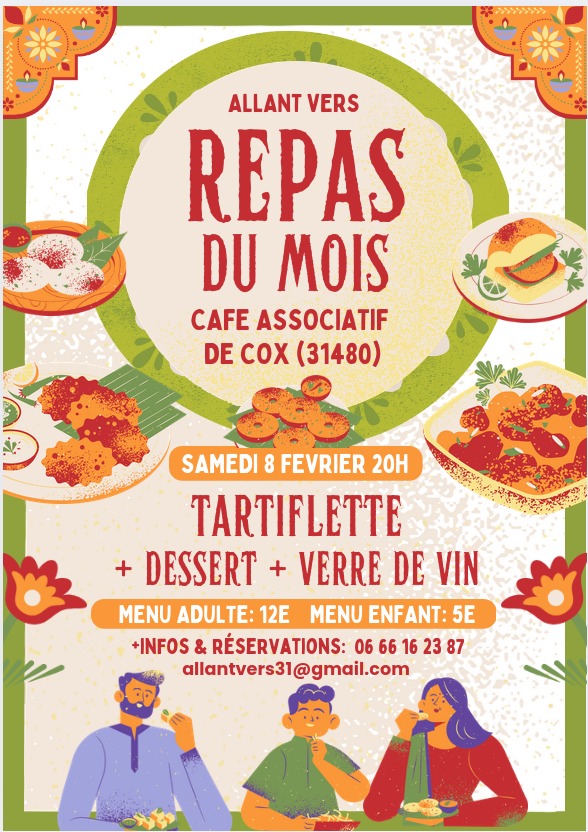Affichage Repas Tartiflette Allant Vers