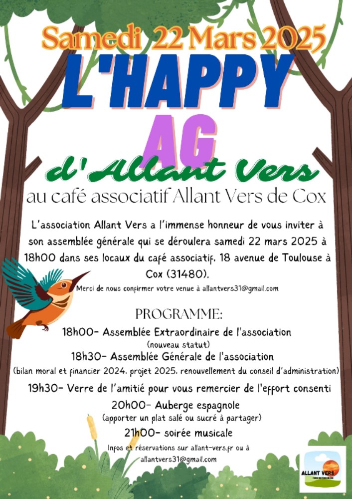 Affiche Assemblée Générale Allant Vers
