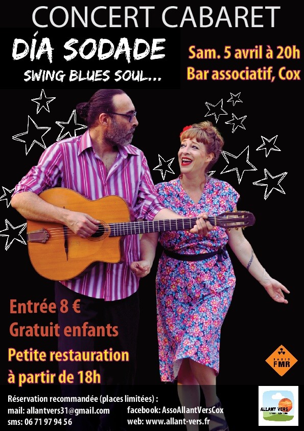 Allant Vers: Affiche Concert Cabaret, Dia Sodade