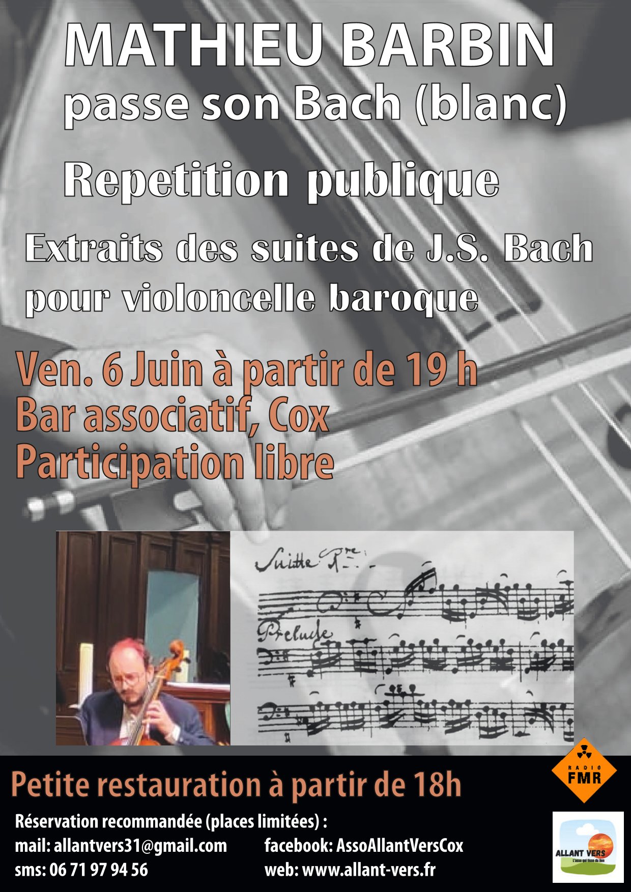 Allant Vers: Affiche Concert Mathieu Barbin
