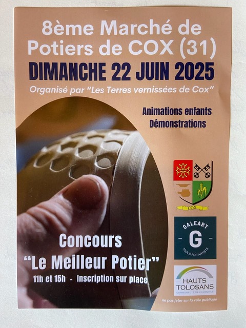 Allant Vers, Affiche Marché de Potiers, Main avec un pot