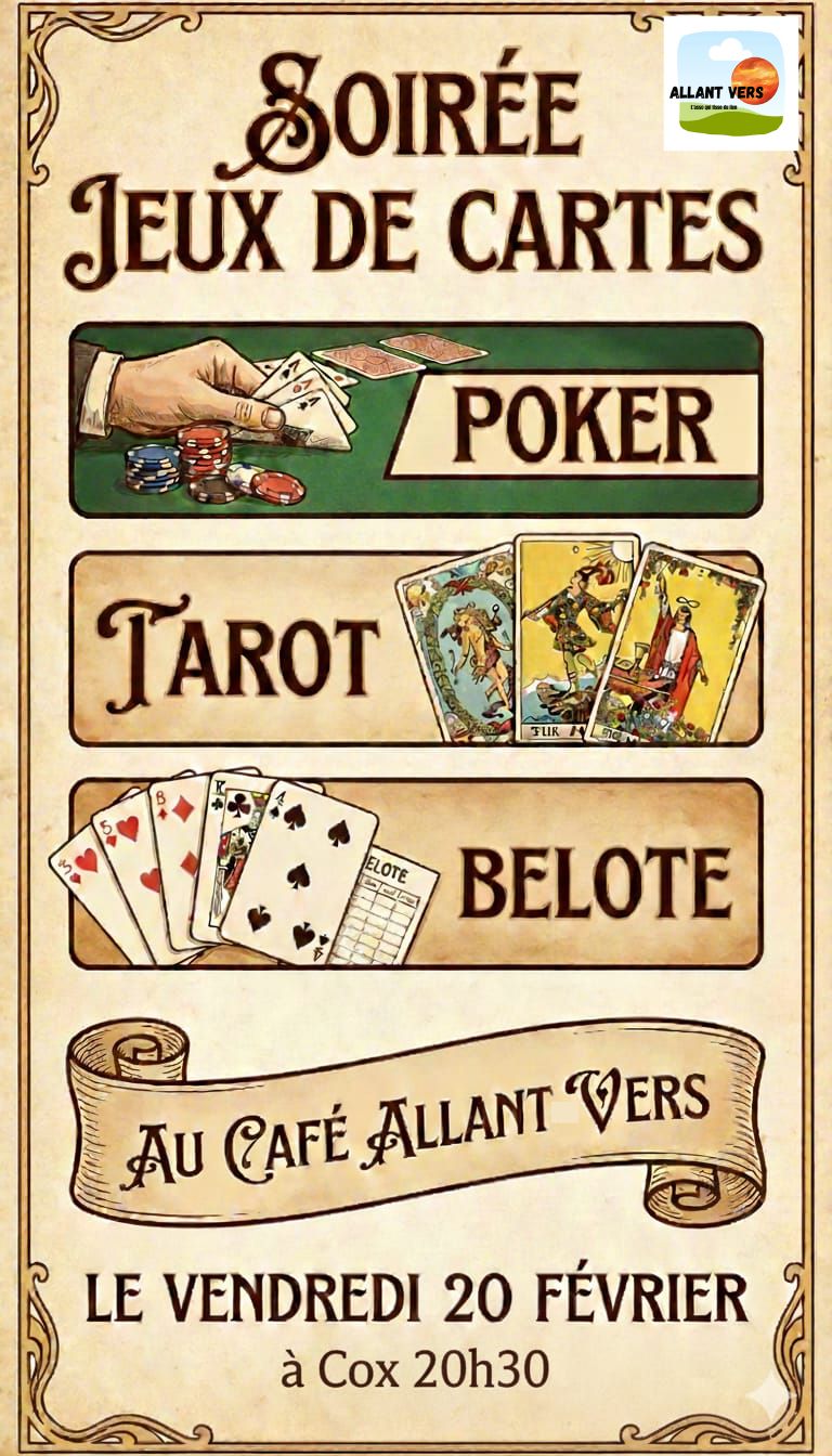 Allant Vers, Affiche Soirée Tarot