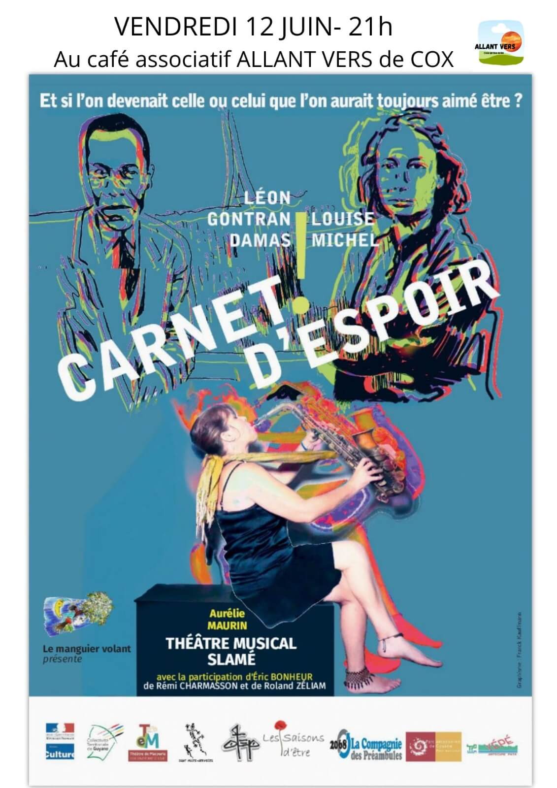 Allant Vers, Affiche théâtre musical carnet d'espoir