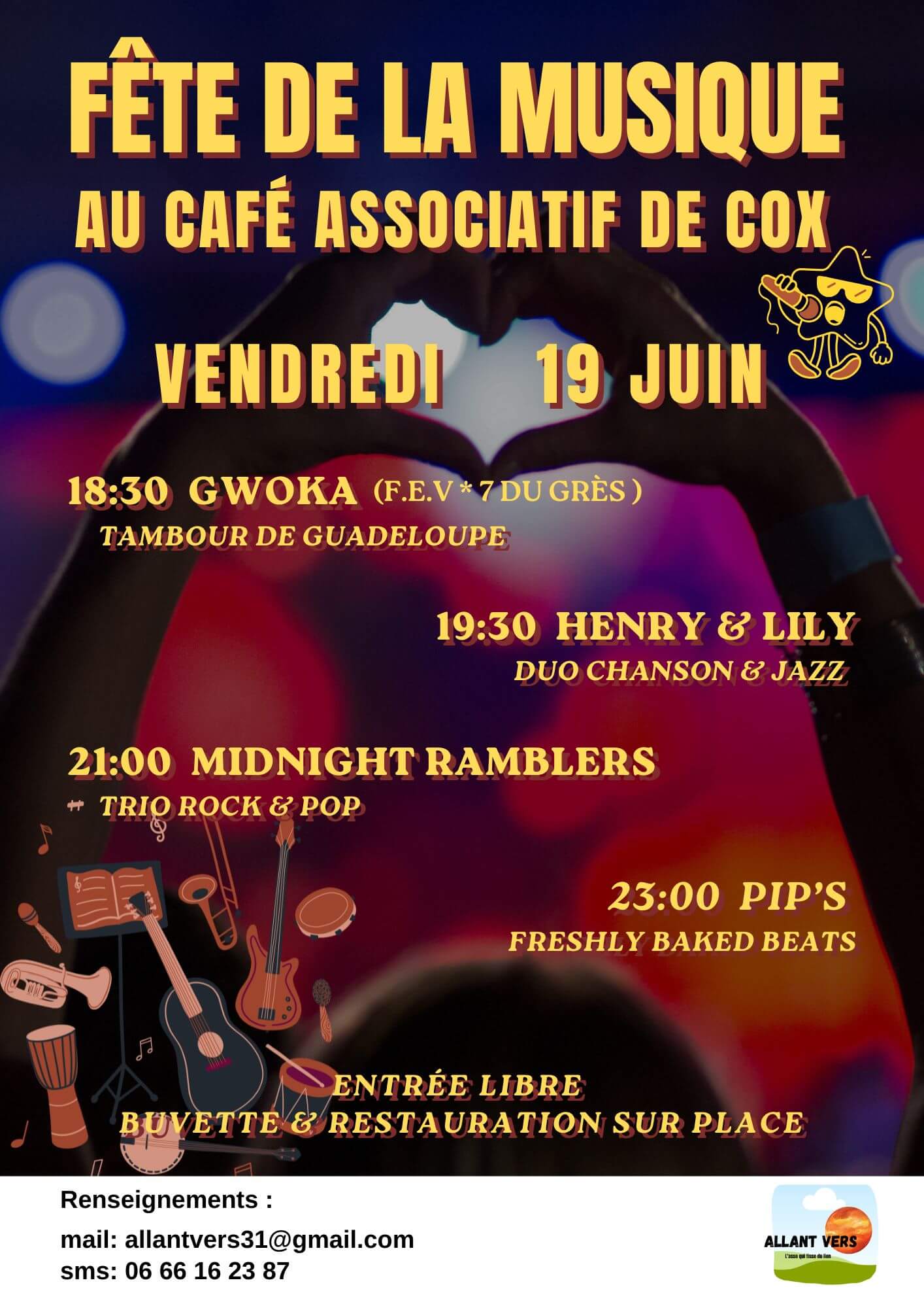 Allant Vers, Affiche Concert Fête de la musique 2026